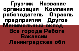 Грузчик › Название организации ­ Компания-работодатель › Отрасль предприятия ­ Другое › Минимальный оклад ­ 1 - Все города Работа » Вакансии   . Ленинградская обл.